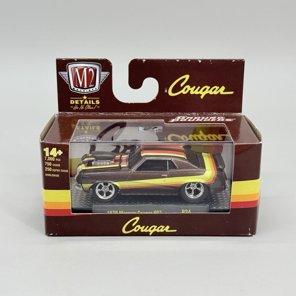 M2 Machines Ground Pounders 1970 Mercury Cougar XR7 Diecast R24 Car 1/64